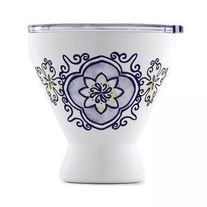 Thirstystone by Cambridge 11 oz Insulated Cocktail Tumbler W/ Lid Navy Tile